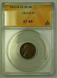 1911-S Lincoln Wheat Cent 1c ANACS  (C) (WW)