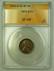 1931-S Lincoln Wheat Cent 1c ANACS  (J) (WW)