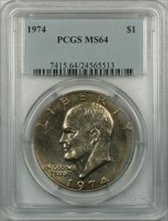 1974 Eisenhower Dollar Ike MS64 PCGS 64 Mint State