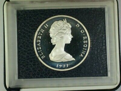 1977 Turks and Caicos Islands 25 Crowns  Proof  W/ Case+Box & COA