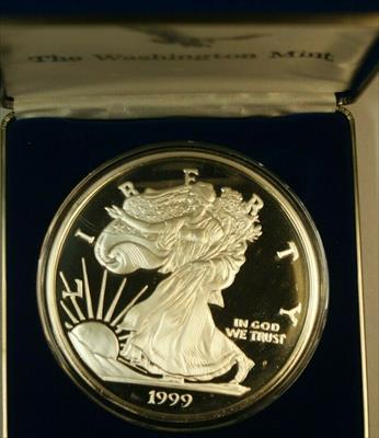 1999 Washington Mint 1/2 LB 8oz Pure  Proof  Eagle  Round