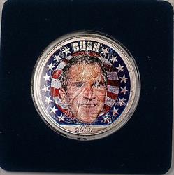 2000 American  Eagle (ASE) George Bush Election UNC Colorized  1 Oz