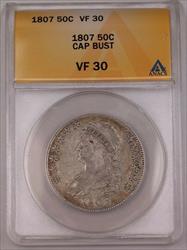 1807 Capped Bust  Half  50C  ANACS
