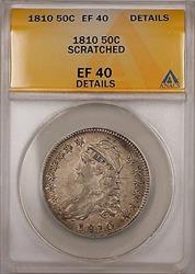 1810 Capped Bust  Half  50c  ANACS Details Scratched