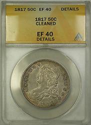 1817 Capped Bust  Half  50c  ANACS Details Cleaned RL