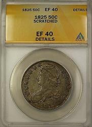 1825 Capped Bust  Half  50c  ANACS Details Scratched