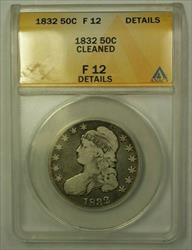 1832 Capped Bust Half  50c ANACS Details Cleaned (PRX)