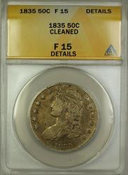1835 Capped Bust  Half  50c  ANACS Details Cleaned