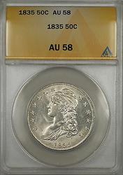 1835 Capped Bust  Half  50c ANACS (Better )