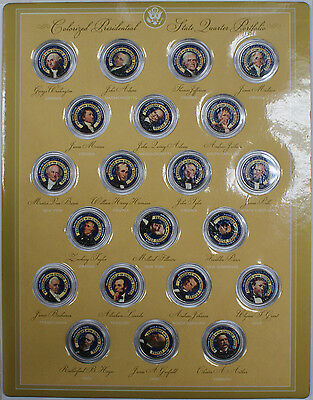 US Commemorative Gallery 43 Colorized Presidential State Quarters Portfolio