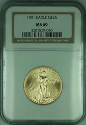 1991 $25 1/2 Oz American  Eagle AGE  NGC (KD)