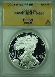 2004 W Proof American  Eagle S$1  ANACS DCAM