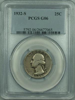 1932 S Washington  Quarter 25c PCGS Scarce Key Date (30)
