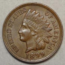 1899 Indian Cent, Choice Uncirculated, Brown