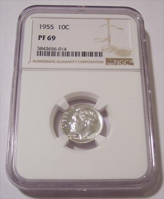 1955 Roosevelt Dime Proof PF69 NGC