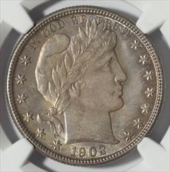 1902-O Barber Half Dollar -- NGC MS65