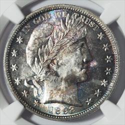 1892 Barber Half Dollar (Tripled Die Reverse) -- NGC MS66