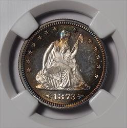 1873 Seated Liberty Quarter with Arrows -- NGC PF68*