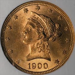 1900 $10 Liberty -- NGC MS64