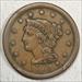 1851 Braided Hair Large Cent, Very Fine, Original Type Coin