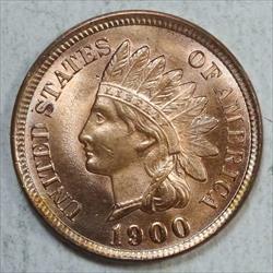 1900 Indian Cent, Choice Uncirculated, Nice BU Coin