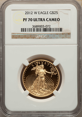 2012-W $25 Half-Ounce Gold Eagle PR DC Modern Bullion Coins NGC MS70