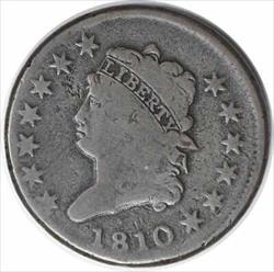 1810 Large Cent VG Uncertified #224
