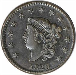 1826 Large Cent AU Uncertified #1136