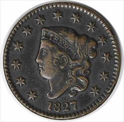 1827 Large Cent VF Uncertified #105