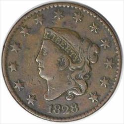 1828 Large Cent Large Date VF Uncertified #118