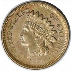 1859 Indian Cent AU58 Uncertified #1143
