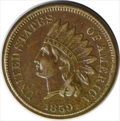 1859/1859 Indian Cent S-2 FS-302 EF Uncertified #242