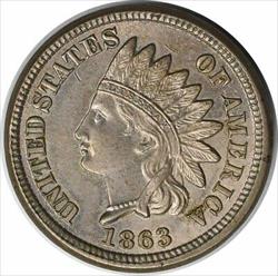 1863 Indian Cent MS63 Uncertified #225