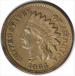 1864 Indian Cent Copper Nickel AU Uncertified #155