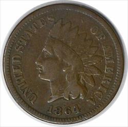 1864 Indian Cent L on Ribbon F Uncertified #125