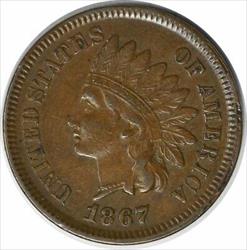 1867 Indian Cent EF Uncertified #941