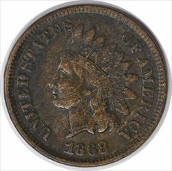 1868 Indian Cent VF Uncertified #128