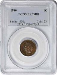 1880 Indian Cent PR65RB PCGS