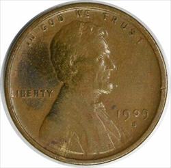 1909-S Lincoln Cent EF Uncertified #1039