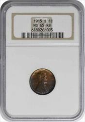1915-S Lincoln Cent MS65RB NGC