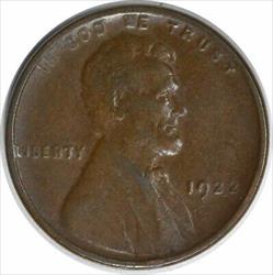 1922-D Lincoln Cent Weak D VF Uncertified #207