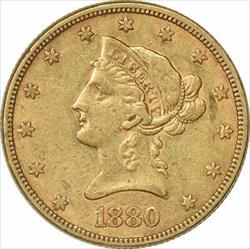 1880 $10 Gold Liberty Head EF Uncertified #232