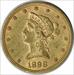 1898 $10 Gold Liberty Head AU58 Uncertified #340