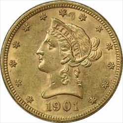 1901 $10 Gold Liberty Head AU58 Uncertified #901