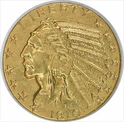 1910 $5 Gold Indian EF Uncertified #1144