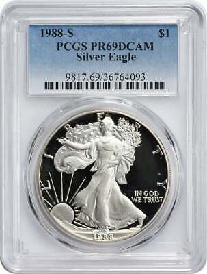 1988-S $1 American Silver Eagle PR69DCAM PCGS