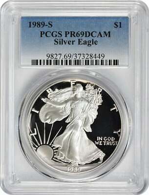 1989-S $1 American Silver Eagle PR69DCAM PCGS