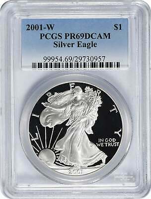 2001-W $1 American Silver Eagle PR69DCAM PCGS