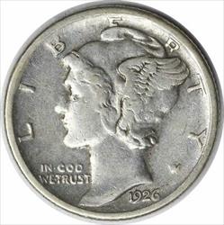 1926-S Mercury Silver Dime EF Uncertified #330