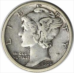 1926-S Mercury Silver Dime EF Uncertified #333
